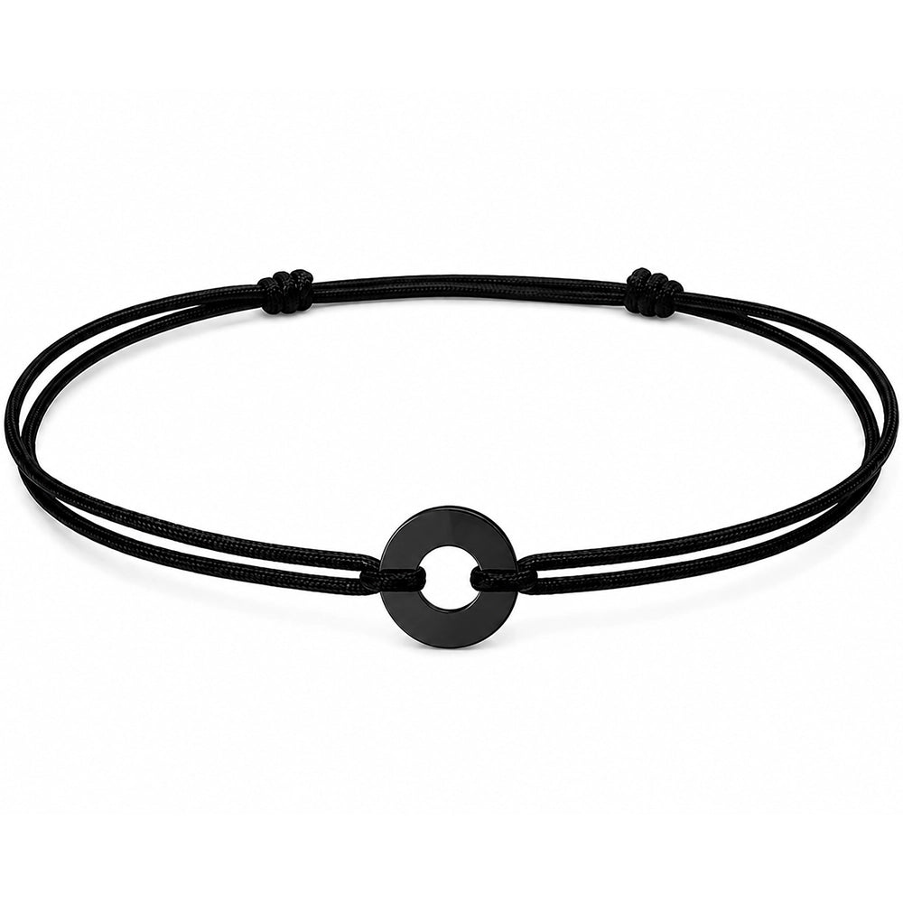 Für Herren: Dezentes Segeltau-Gravur-Armband "Circle"