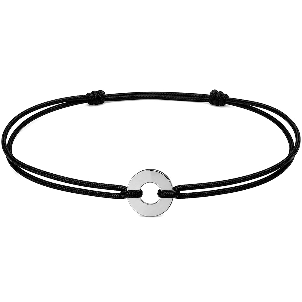 Für Herren: Dezentes Segeltau-Gravur-Armband "Circle"