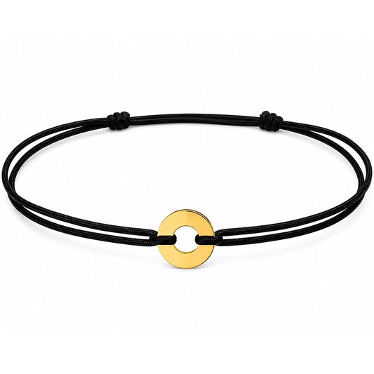 Für Herren: Dezentes Segeltau-Gravur-Armband "Circle"