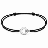Funkelndes Segeltau-Gravur-Armband "together forever"