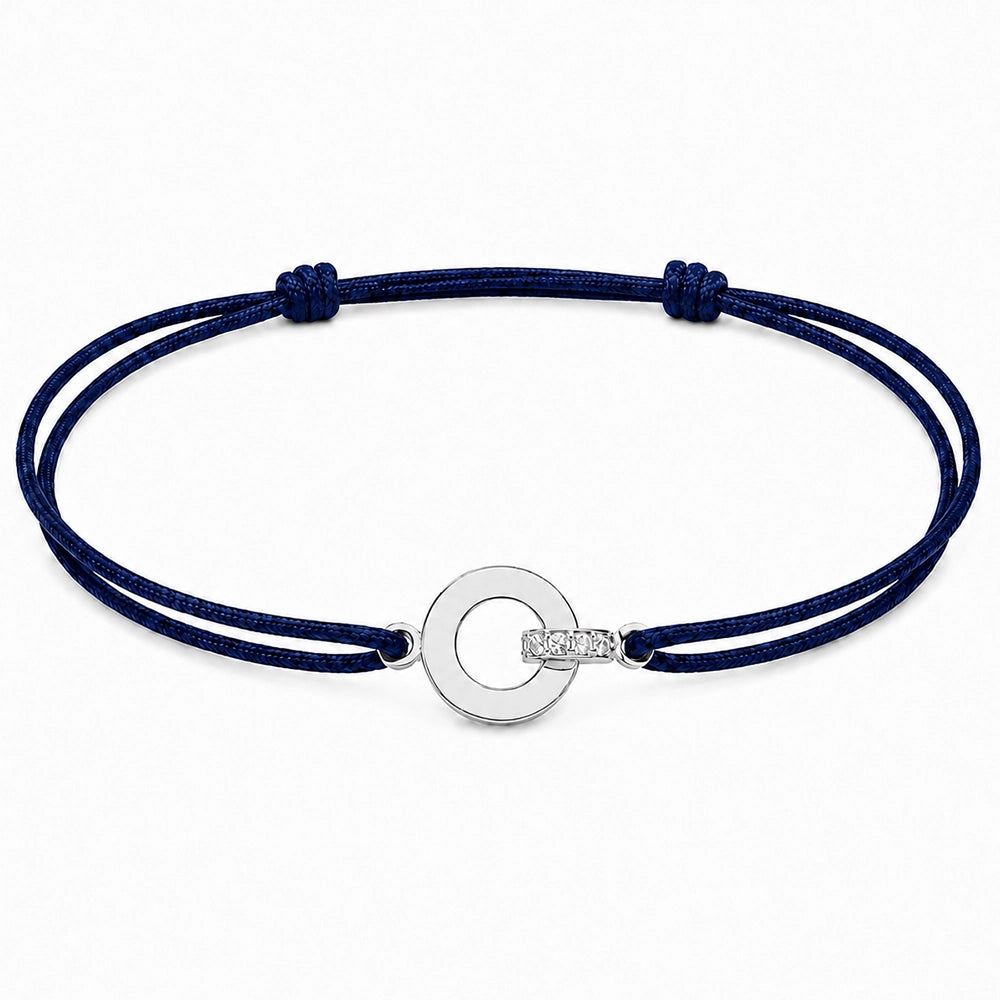 Funkelndes Segeltau-Gravur-Armband "together forever"