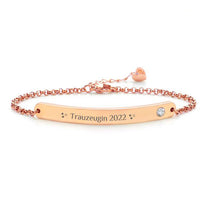 Armband mit individueller Wunschgravur & Kristall