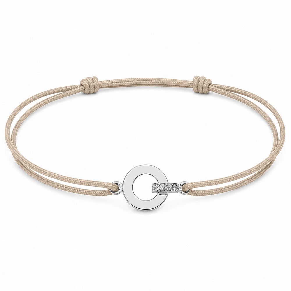 Funkelndes Segeltau-Gravur-Armband "together forever"