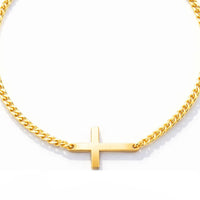 Für Damen: Dezentes Kreuz-Gravur Armband