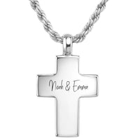 Für Damen & Herren: Kreuz-Gravur-Halskette