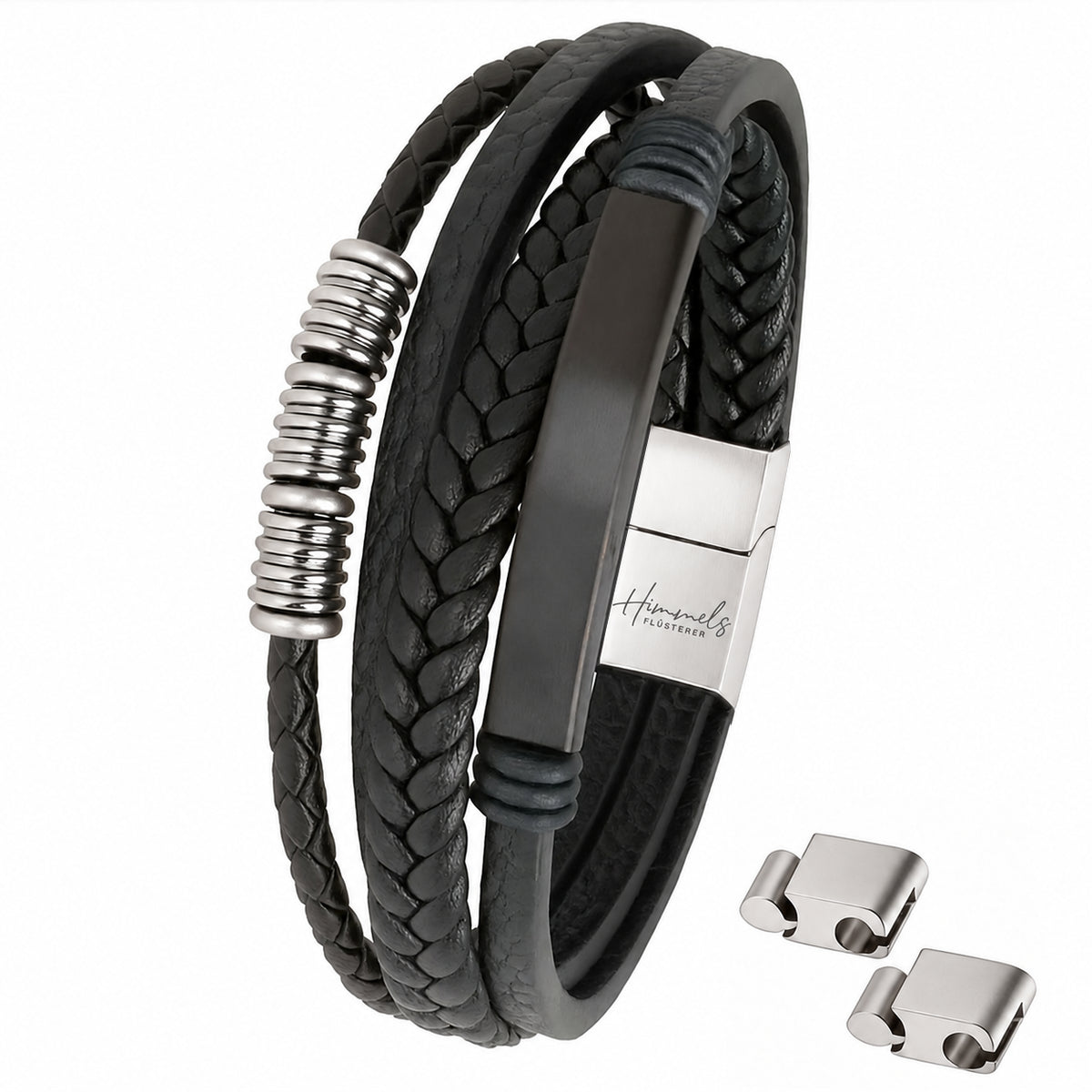 Für Herren: Leder Gravur-Armband Nr. 6