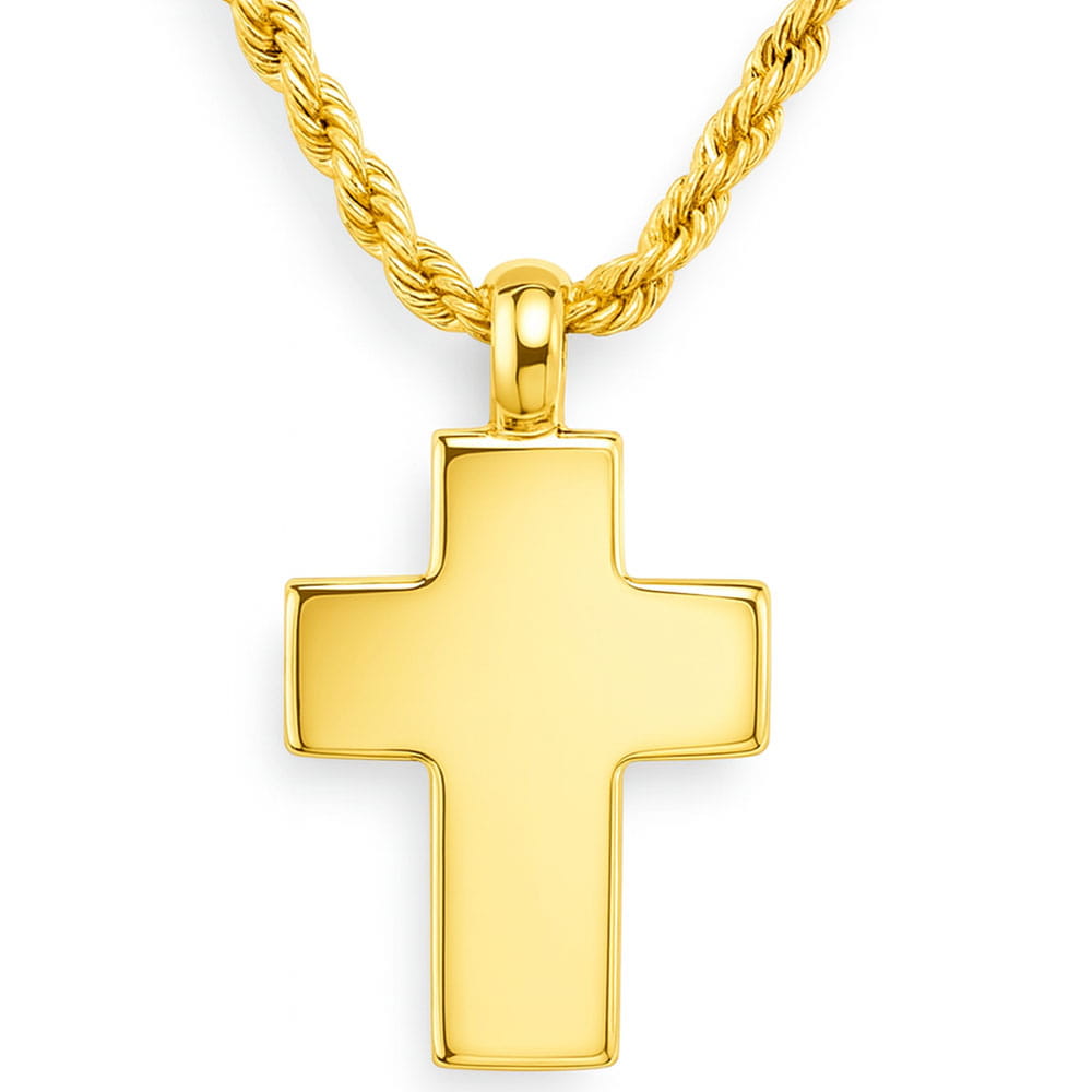 Für Damen & Herren: Kreuz-Gravur-Halskette