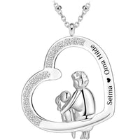 Herz-Halskette mit Gravur "Oma & Enkelin" | Personalisiertes Geschenk | Oma | Enkelin