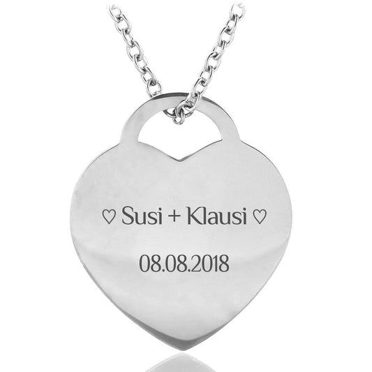 Gravur-Halskette "Eternal Love" - für Text-Gravur