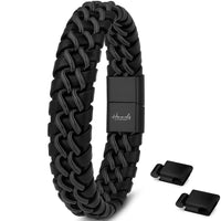 Für Herren: Leder-Edelstahl-Armband