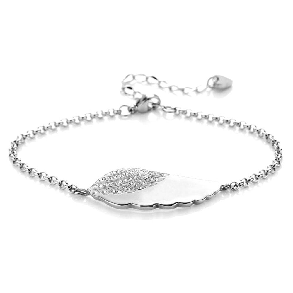 Engelsflügel-Armband für persönliche Gravur