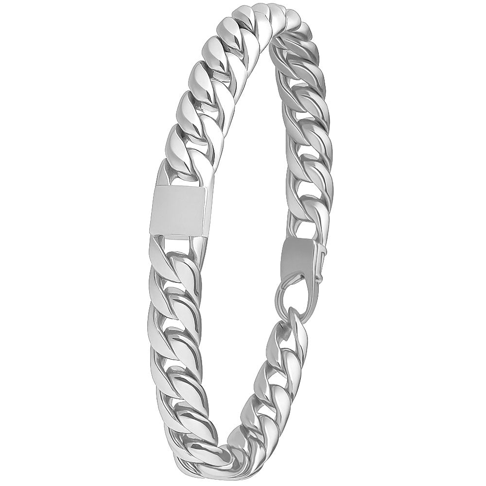 Für Herren: Gravur-Panzerketten-Armband mit Wunsch-Initialen #1