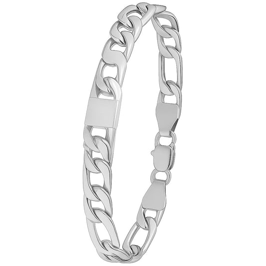 Für Herren: Gravur-Panzerketten-Armband mit Wunsch-Initialen