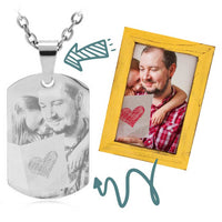 Memory-ID-Halskette für Bildgravur