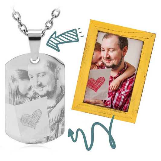 Memory-ID-Halskette für Bildgravur