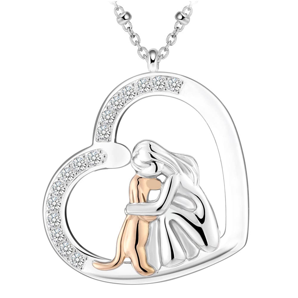 Herz-Halskette mit Gravur "I ♥ mein Hündchen" | Personalisiertes Geschenk | Haustier | Herrchen | Frauchen