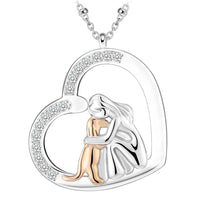 Herz-Halskette mit Gravur "I ♥ mein Hündchen" | Personalisiertes Geschenk | Haustier | Herrchen | Frauchen