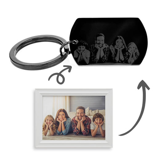 Memory-Schlüsselanhänger für eine Bildgravur | Personalisierte Geschenke | Schlüsselanhänger Gravur | Persönliche Geschenke für Geburt Freund Mama
