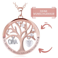 Lebensbaum Gravur-Halskette "Oma"