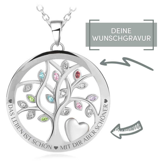 Lebensbaum Gravur-Halskette "Liebe"