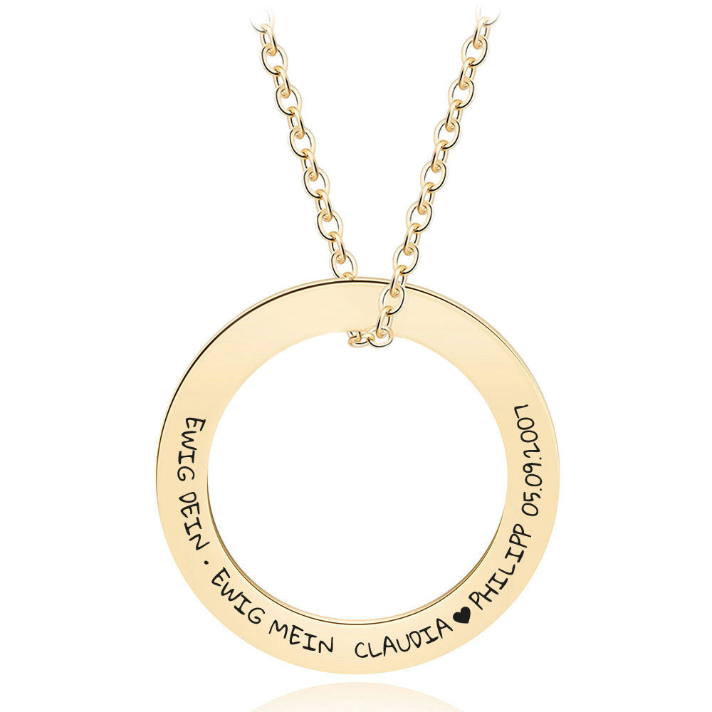 Gravurhalskette "Circle"