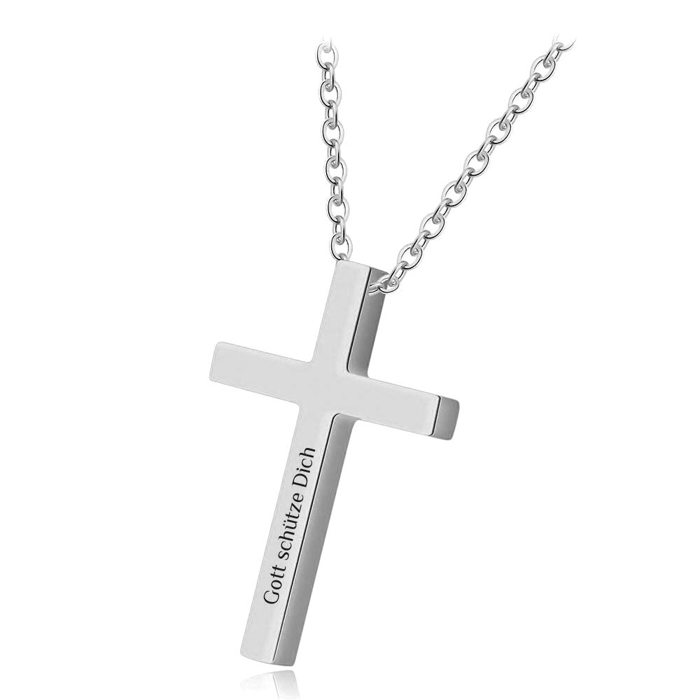 Für Damen & Herren: Halskette mit einem Gravur-Kreuz