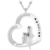 Herz-Halskette mit Gravur "I ♥ mein Kätzchen" | Personalisiertes Geschenk | Haustier |Katze |