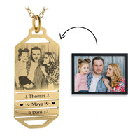 Für Herren: Halskette mit Gravur für eine Bild- & Textgravur