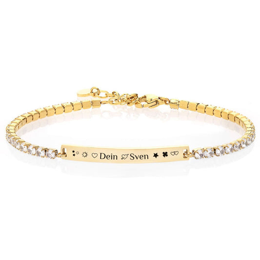 Tennis-Gravur-Armband