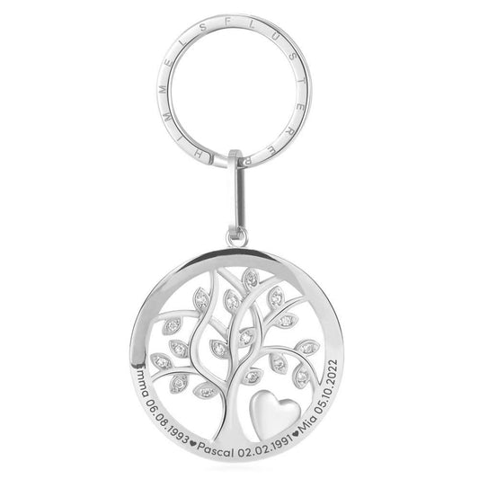Lebensbaum-Gravur-Schlüsselanhänger "Liebe" | Personalisiertes Geschenk
