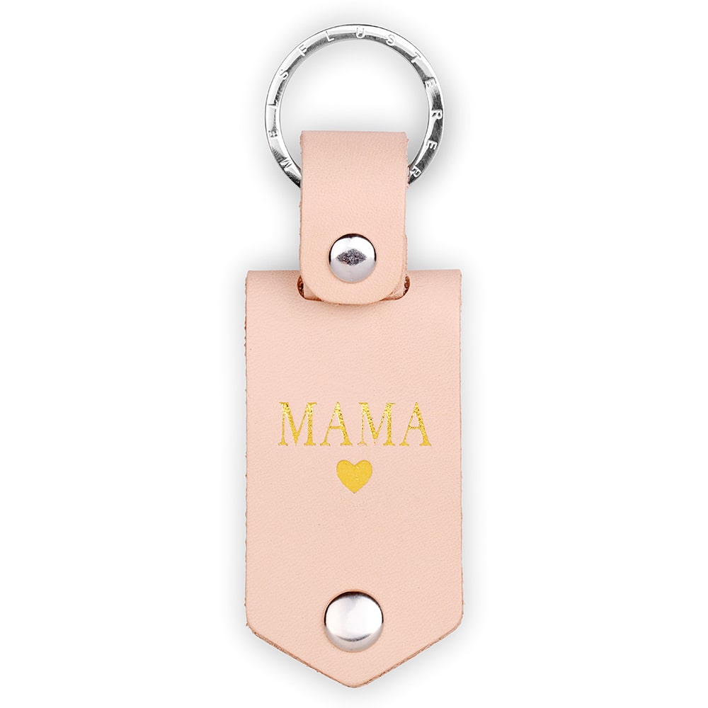 Leder-Etui-Schlüsselanhänger für eine Bildgravur | Personalisiertes Geschenk für Mama