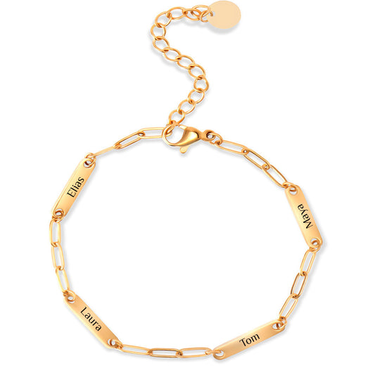 Für Damen: Venezianisches Gravur-Armband "4 Namen"