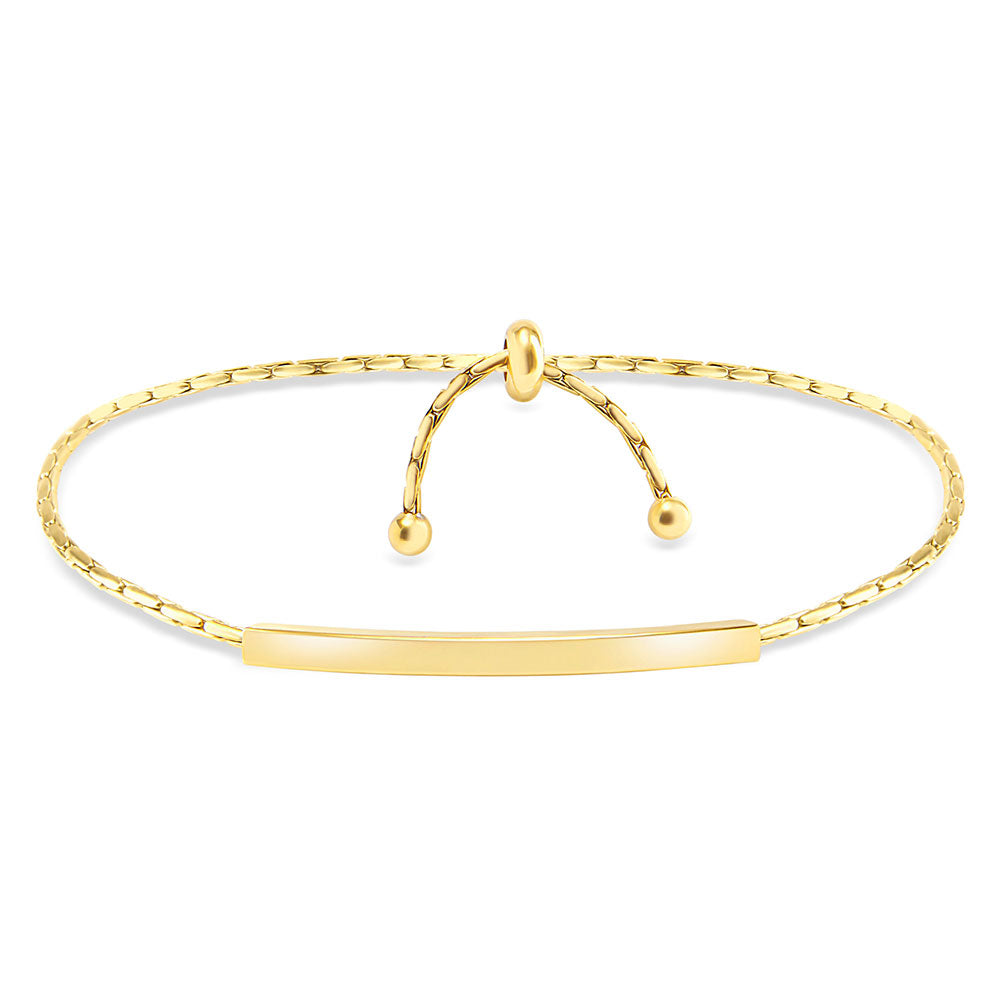 Dezentes Damen-Kordel-Armband mit weißer Gravur