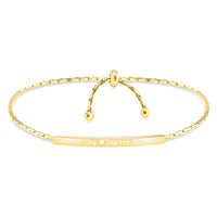 Dezentes Damen-Kordel-Armband mit weißer Gravur