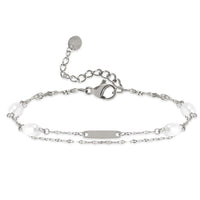 Dezentes Perlen-Armband mit kleiner Gravur