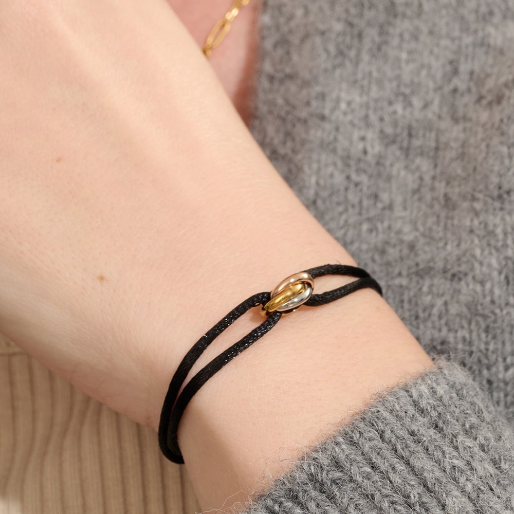 Drei-Ringe Armband mit dezentem Gravurplättchen