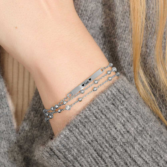 Dreireihiges Kettchen-Gravur-Armband