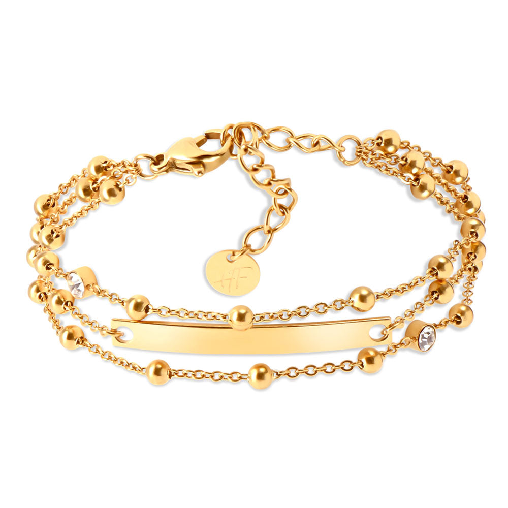 Dreireihiges Kettchen-Gravur-Armband