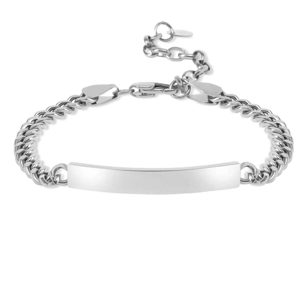 Für Herren: Gravur-Panzerketten-Armband