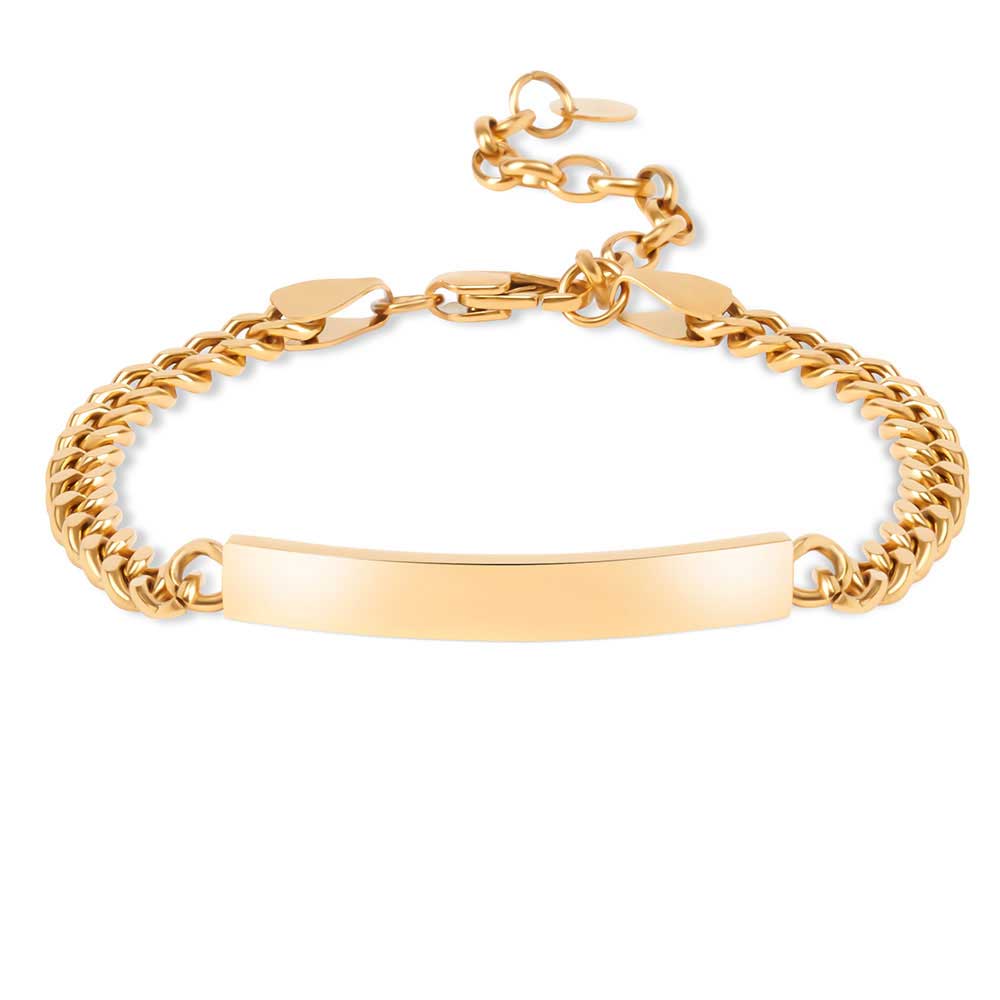 Für Herren: Gravur-Panzerketten-Armband