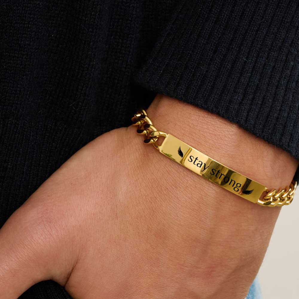 Für Herren: Gravur-Panzerketten-Armband