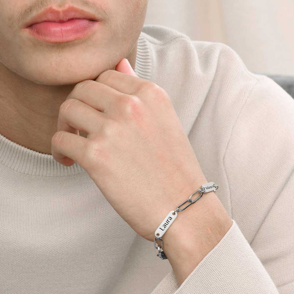 Venezianisches Herren Gravur-Armband "3 Namen"