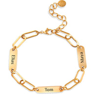 Venezianisches Herren Gravur-Armband "3 Namen"