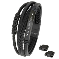 Für Herren: Leder Gravur-Armband Nr. 6