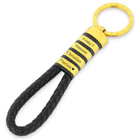 Für Herren: Leder Gravur-Schlüsselanhänger "Papa & Wir" für 4 Gravuren