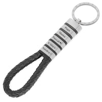 Für Herren: Leder Gravur-Schlüsselanhänger "Papa & Wir" für 5 Gravuren