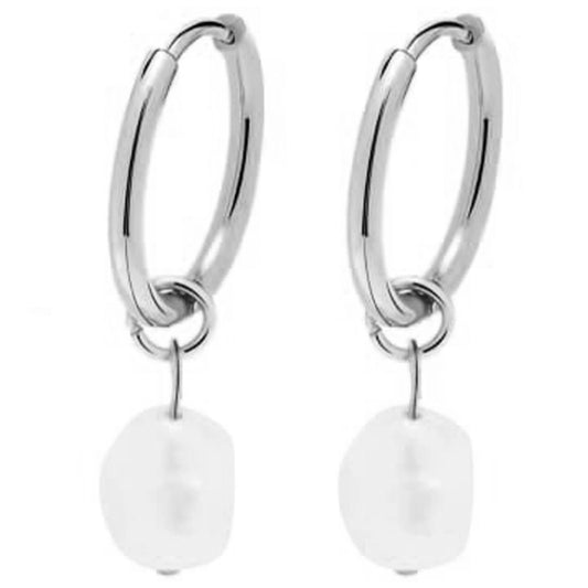 Ohrringe mit echten Perlen-Charms