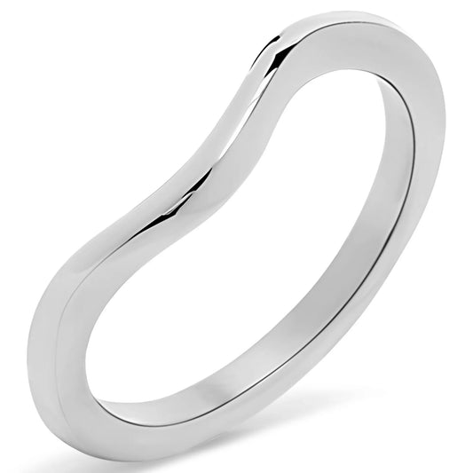 Wellen-Ring aus Edelstahl