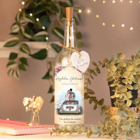 Personalisierte Lichterflasche "Brautpaar #1"