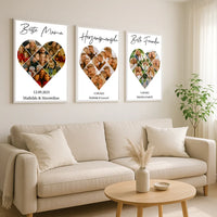 Personalisiertes Wandbild "Fotocollage #5 Herz"
